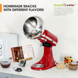 Snack coater, homemade snacks with coating pan attachment, candy panner, 