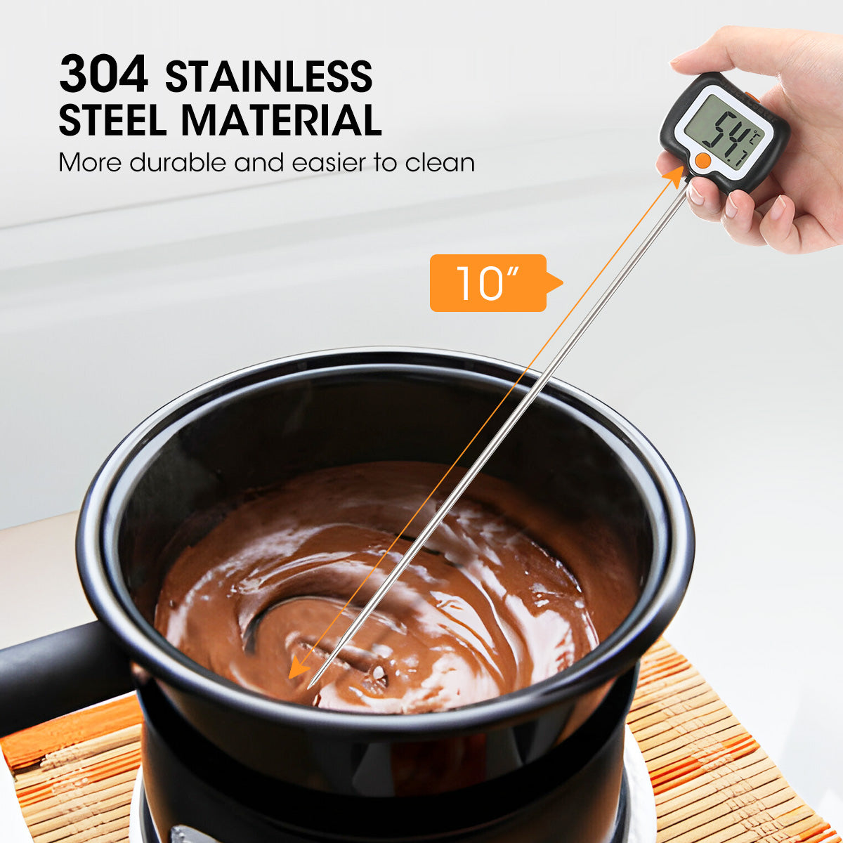 304 stainless steel material, more durable and easier to clean